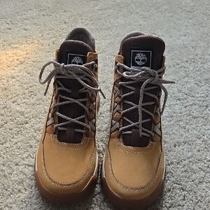 Timberland Women's Lace Up Boots - Brown and Tan